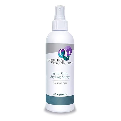 Organic Excellence Wild Mint - Spray para estilizar, sin alcohol, pH neutro, 8 onzas