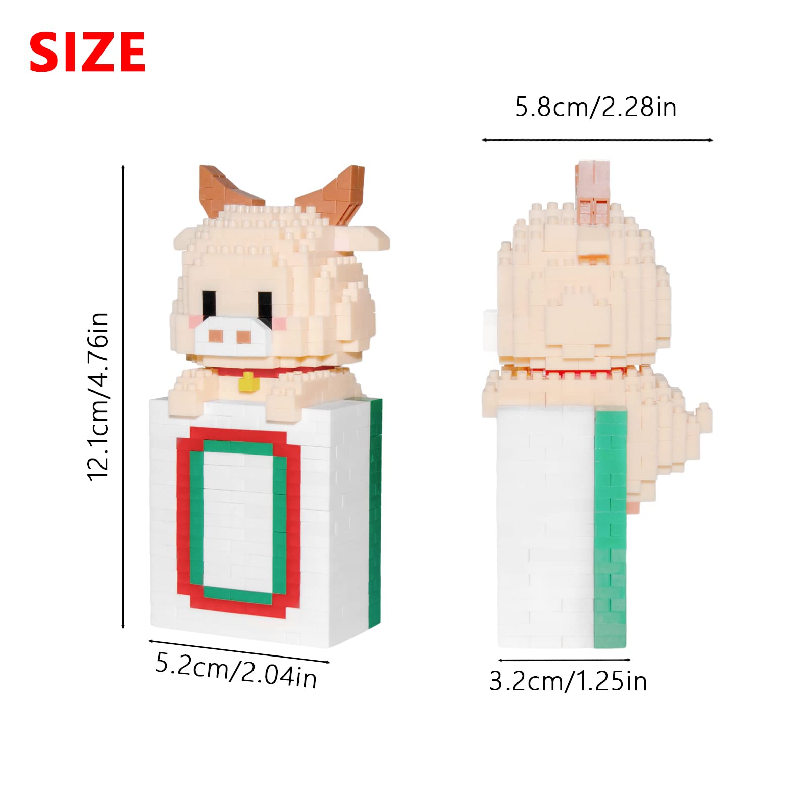 Larcele Micro Building Blocks Animal Set, DIY Mini 3D Building Toy Bricks,529 Pieces KLJM-09 (BaiBan OX) - Image 3