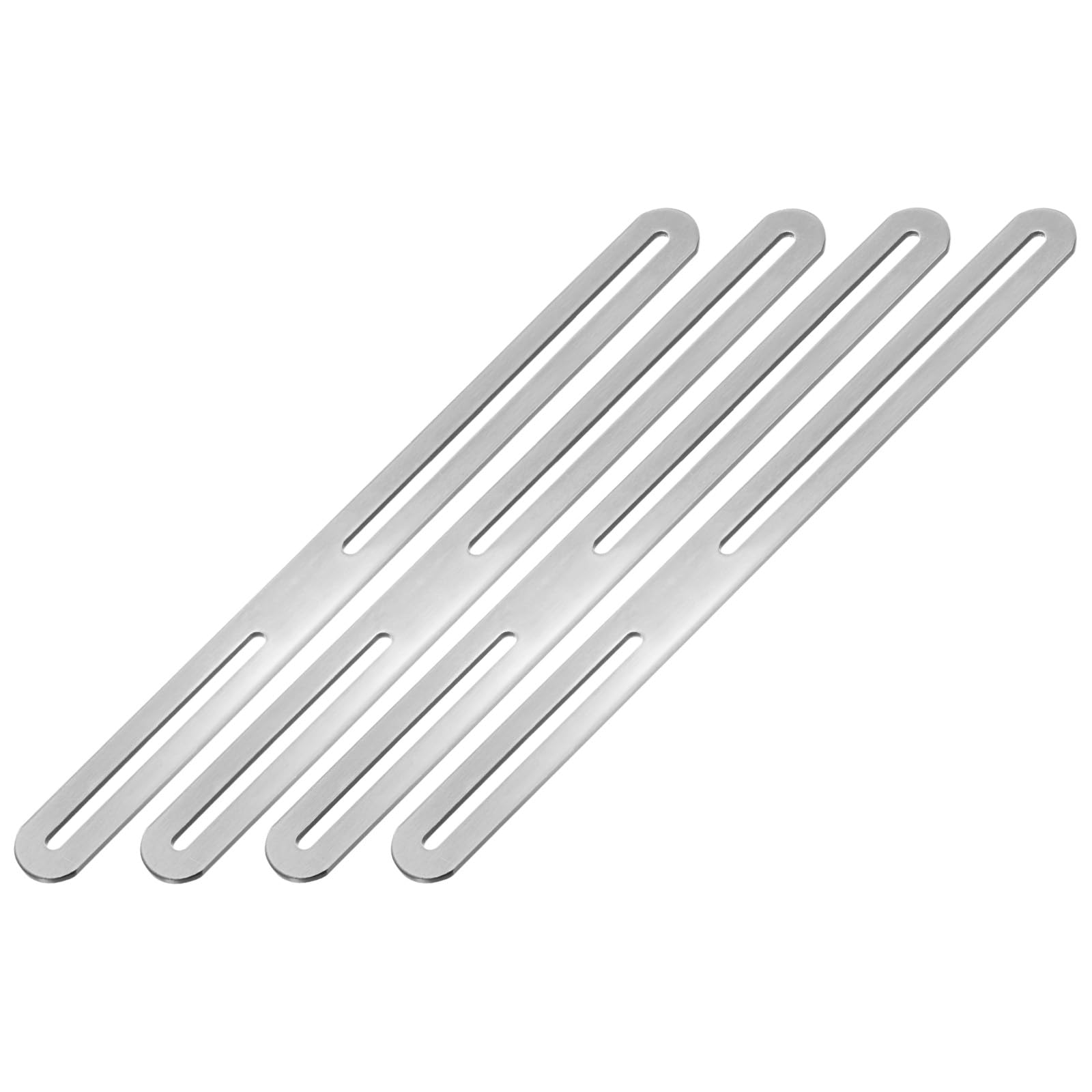 M METERXITY 4-Pack Flat Mending Plate Support 11.02x0.94in, Silver