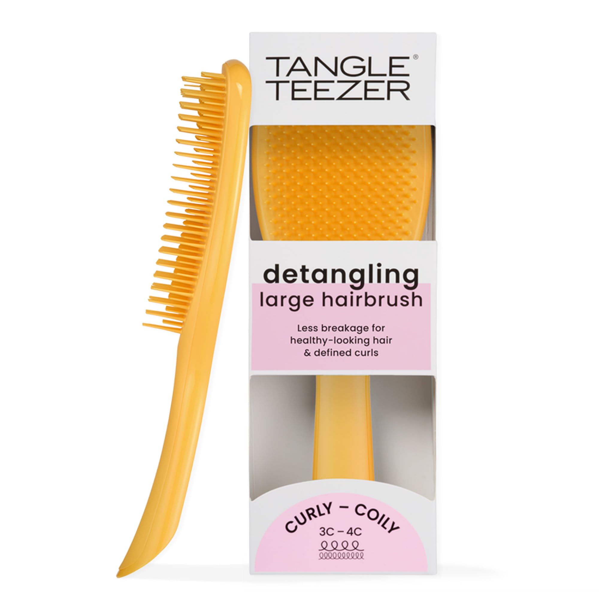 Tangle Teezer Ultimate Detangler Haarbürste – Gelb – für Lockiges Haar (3C–4C)