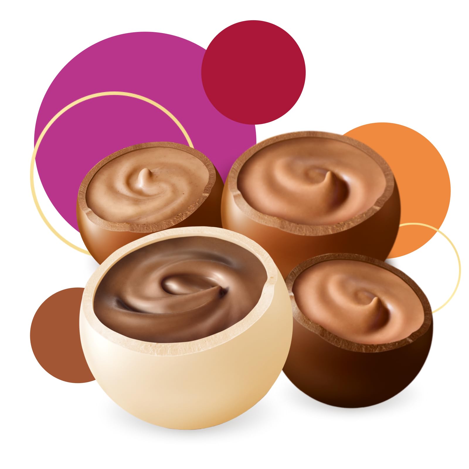 merci lovelies Creamy - 1 x 185g - Mélange de chocolats avec spécialités de chocolat farci