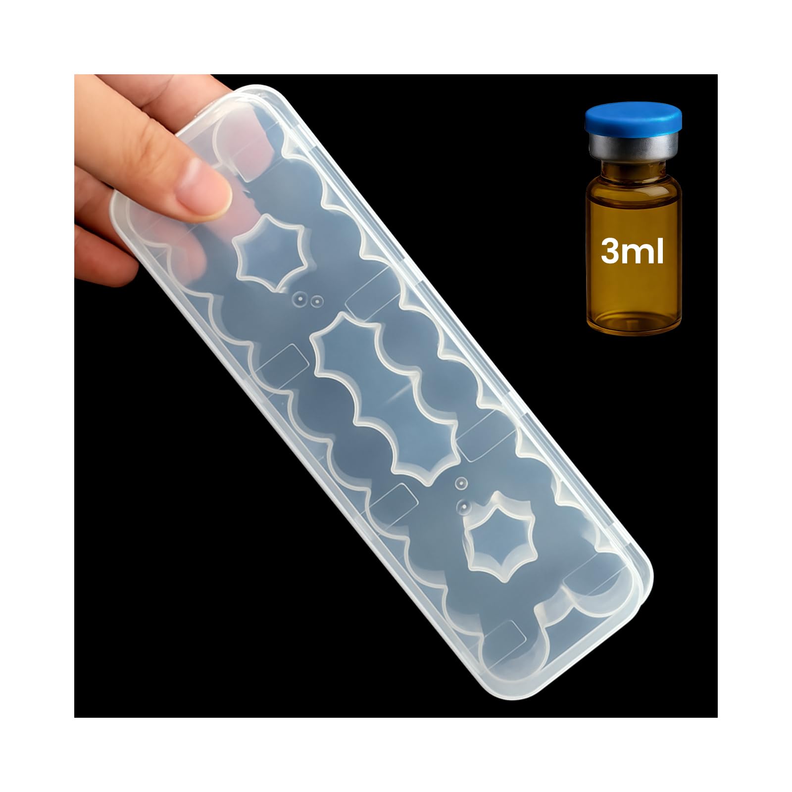 GEZVCMO Diabetes Peptide Vials Organizer for Refrigerator - 24 Slots 3ml Peptide Vial Storage Holder, Fridge-Safe Diabetic Care Solution for Insulin & Medication Bottles