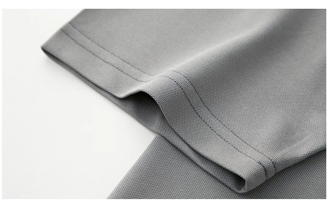 Disimlarl Maglietta da uomo a maniche corte, morbida, con colletto alla coreana, oversize
