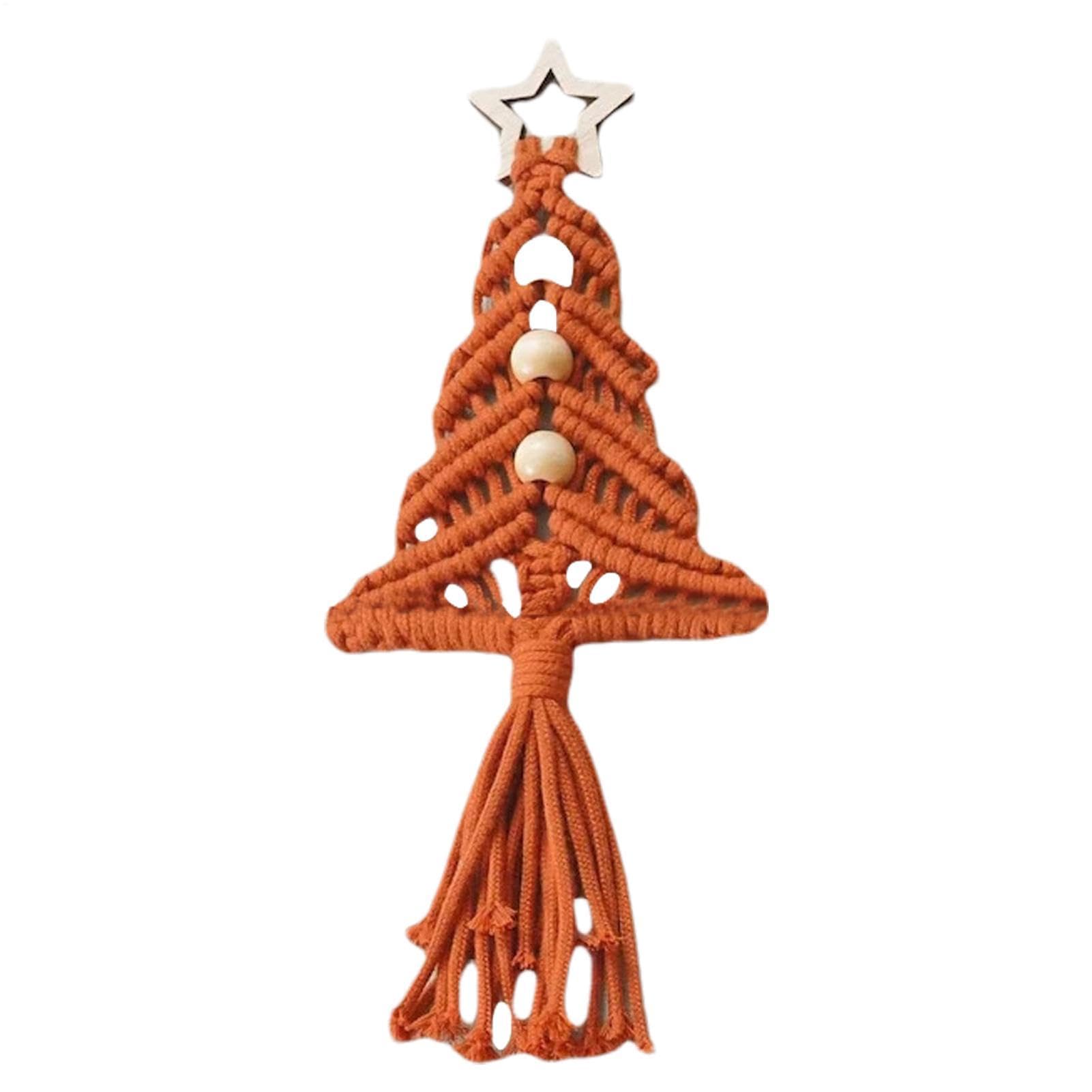 Decoraciones navideñas para árbol estilo tapiz boho para colgar en casa y dormitorio 8