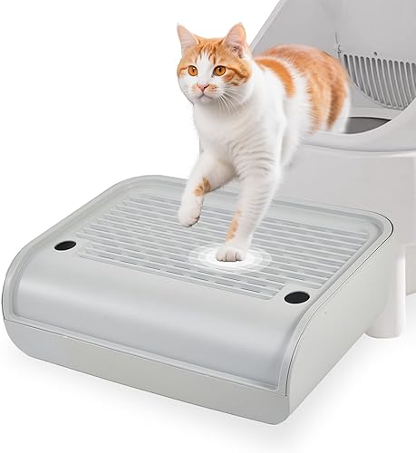 Miniatura 7 de SpaceTime Tapete grande de arena para gatos de 34 x 22 pulgadas, tapete para atrapar arena para gatos XL, tapete de arena para gatitos, impermeable