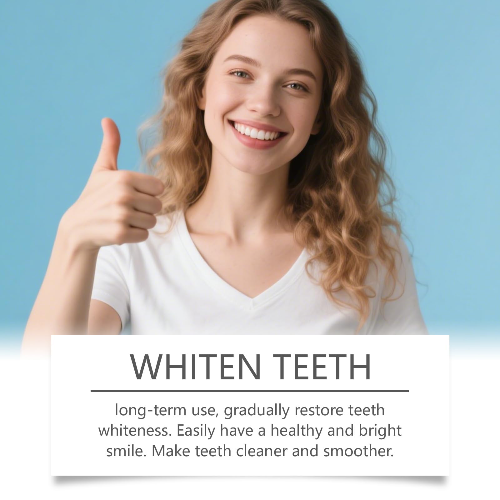 Pasta de dientes blanqueadora de niacinamida contra manchas y reparación del esmalte, pasta de dientes suave para dientes sensibles, aliento fresco, brillante, cuidado bucal diario natural para