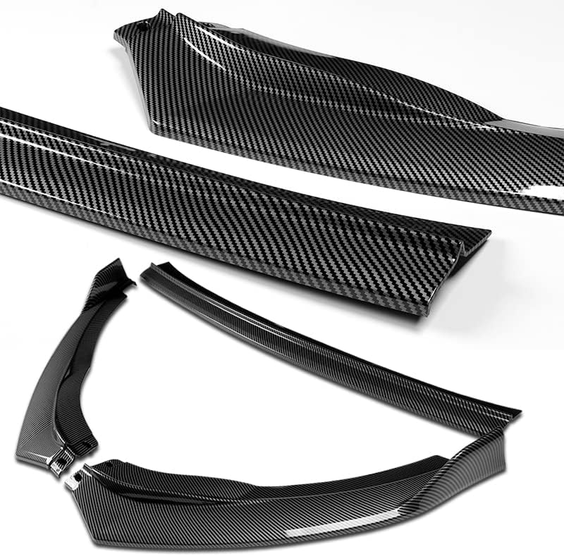 Front Bumper Body Spoiler Splitter Lip fit for Compatible with 2011-2013 Scion TC V-Style Front Bumper Body Spoiler Splitter Lip (Carbon Painted)