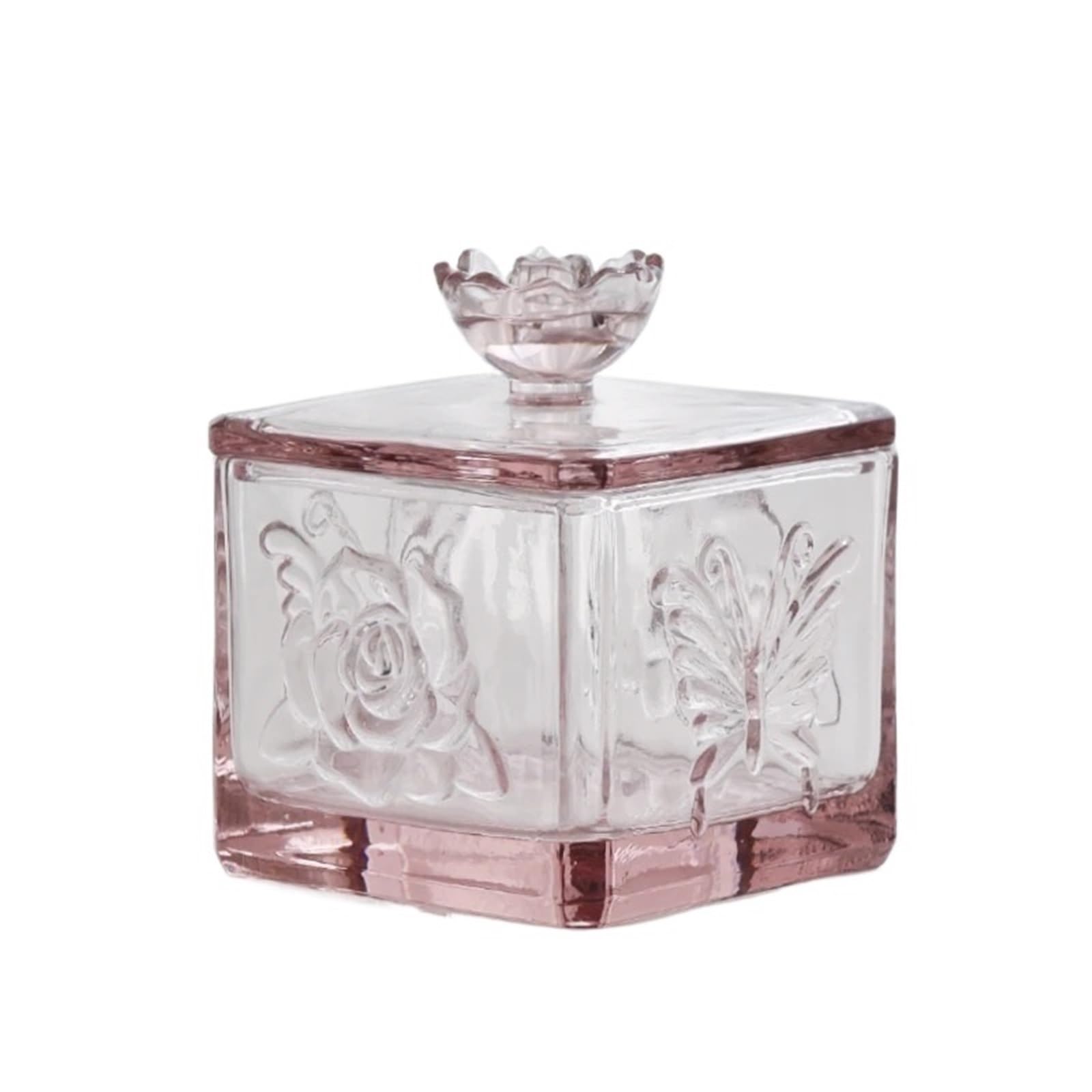 Exquisita botella almacenamiento de cristal para joyería y tocador elegante