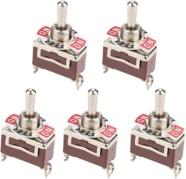 ESUPPORT 20A 125V 15A 250V SPST 3 Terminal Pin Momentary Toggle Switch