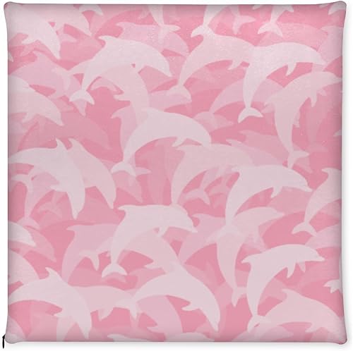 Miniatura 5 de Bardic Paquete de 1 cojín para silla, de espuma viscoelástica de delfines rosados, cojines cuadrados extraíbles para sillas de cocina, comedor,