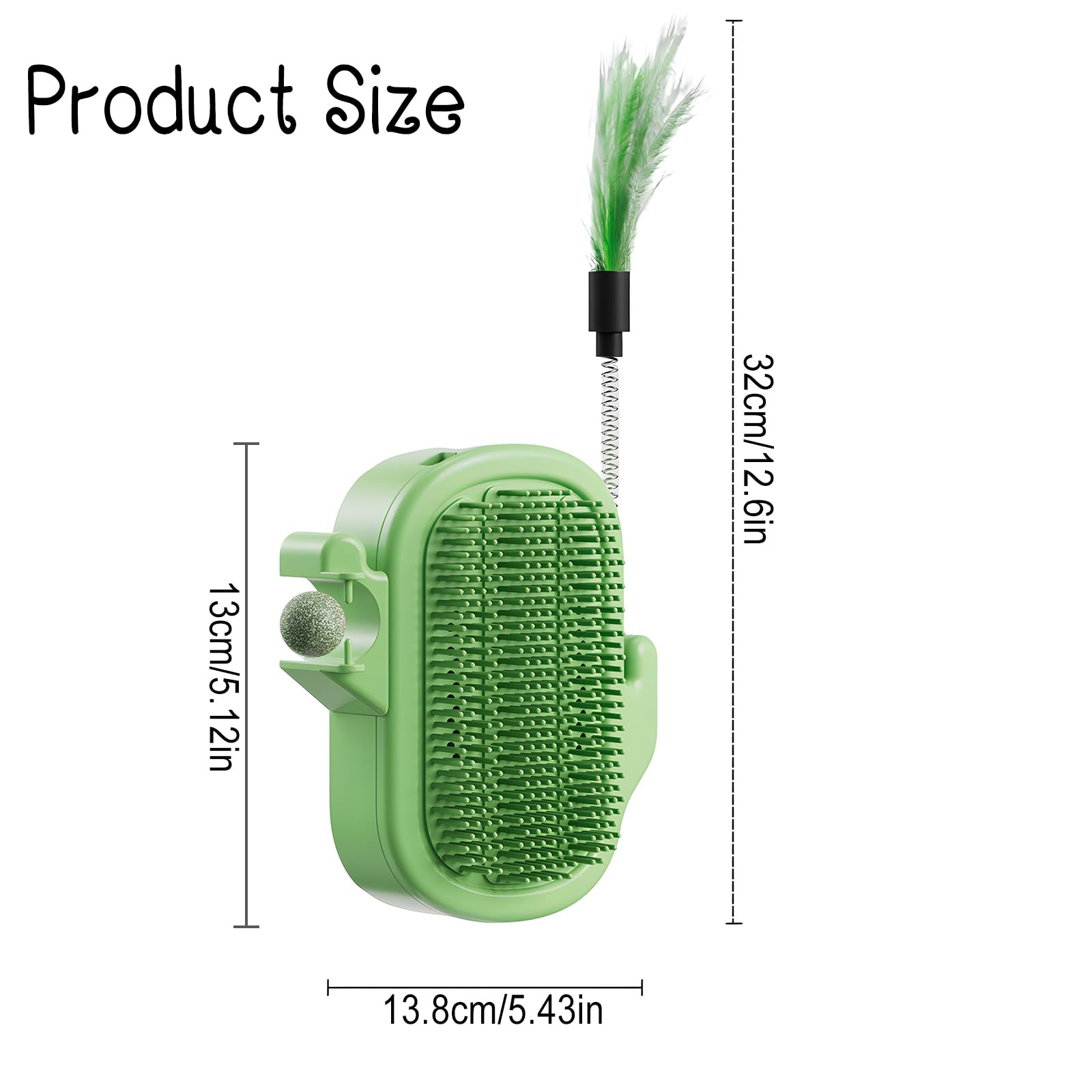 DBAILY Cat Brush, 2 Pcs Massage Corner for Cats Cat Self Groomer, Cats Toy with Catnip, for Massaging Tickling and Removing Fur - Image 2