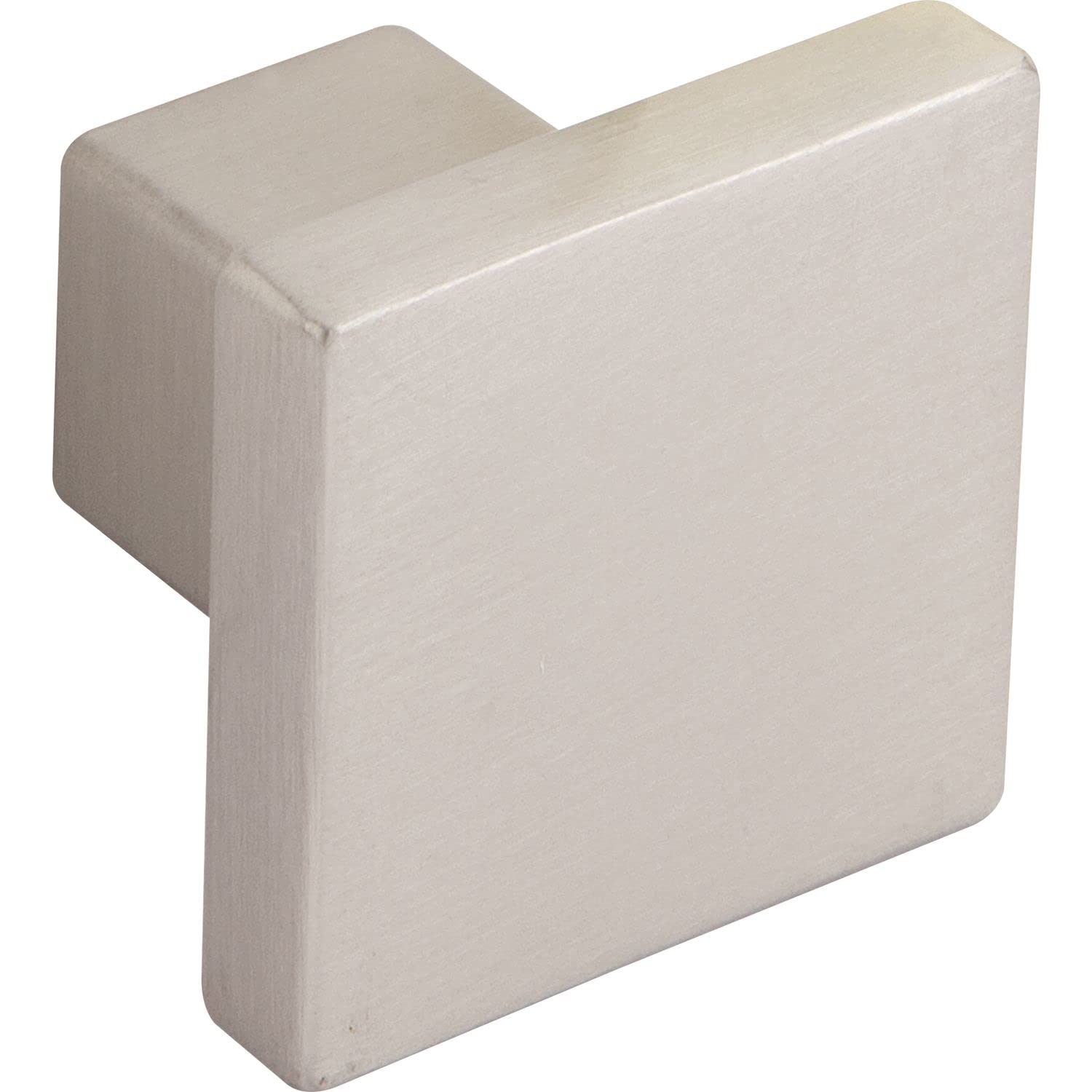 ALLES IM GRIFF Door Knob for Cupboard 30 x 30 mm - Furniture Knob Depth 24.5 mm - Door Knob, Die-Cast Zinc, Nickel-Plated Matt