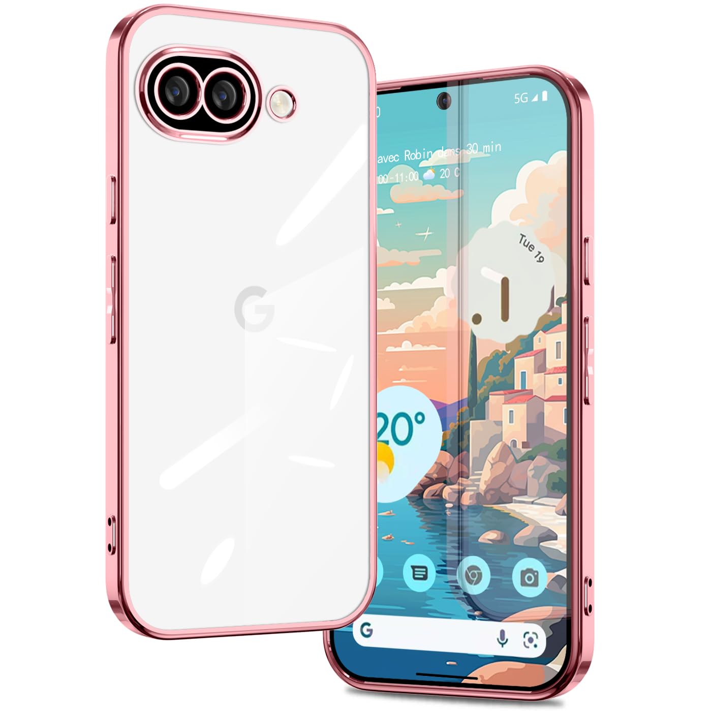 Amazon.co.jp: shichalisi 用の google Pixel 9A ケース クリア