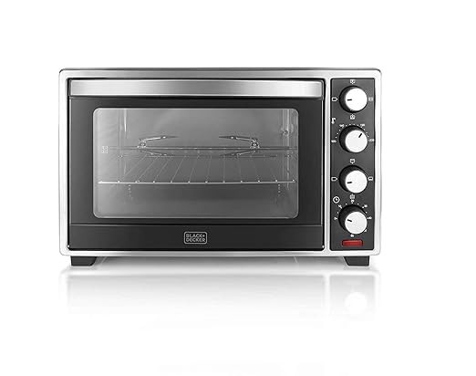 Black + Decker Black+Decker Bxt04801In 2000W Oven Toaster Grill Otg 48 L With Rotisserie&Convection For Grilling&Baking|Full Stainless Steel Housing||2-Year Warranty (Black,Grey),2000 Watts,48 Liter