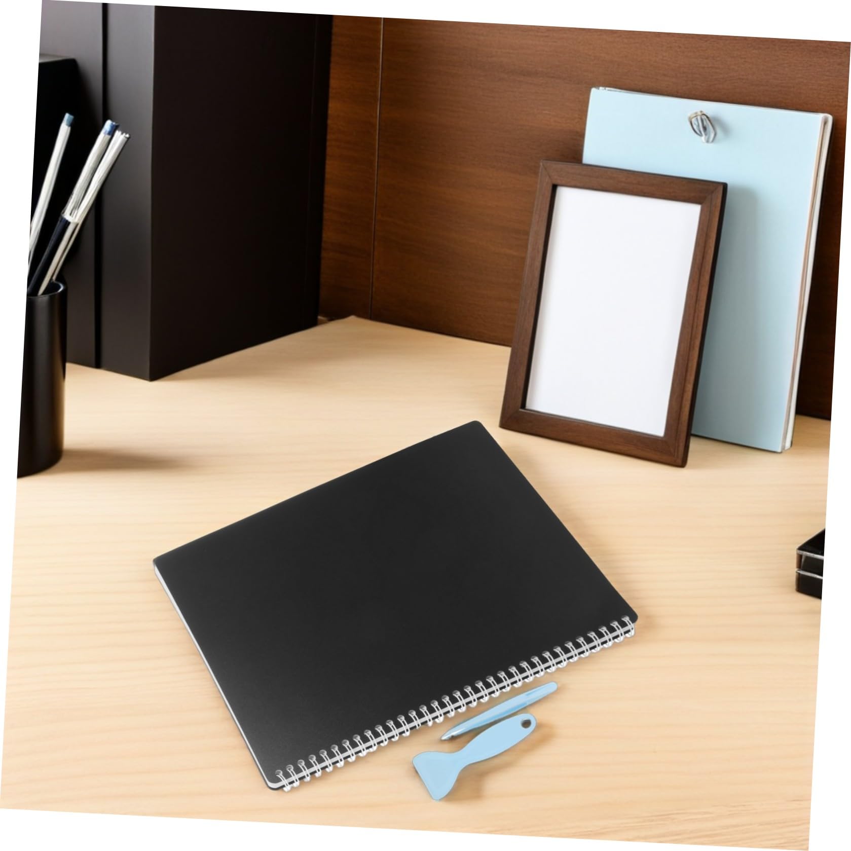 Classeur de Collection D’autocollants Réutilisable Noir, Lot de 2 Set