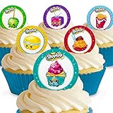 Cakeshop 12 x PRE-CUT Shopkins Season 3 Edible Cake Toppers