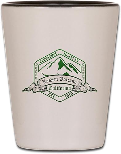 CafePress Lassen Volcanic National Park, California Shot Gla Shot Glass, Unique and Funny Shot Glass