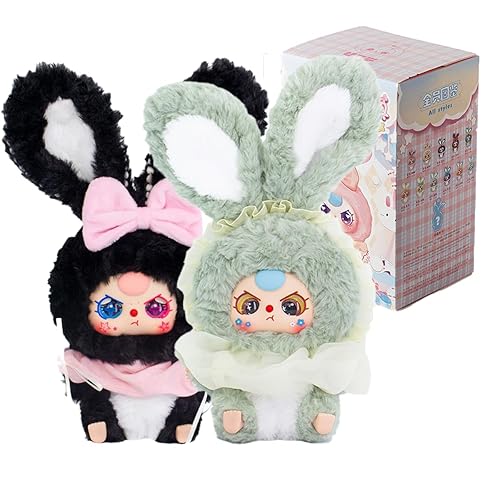 Baby Three Lily Rabbit Town Series 2 Plush Blind Box 1Pc (1 of 12 Possible Styles) Kawaii Cute Blind Box Figures, Random Design Action Figures Collectible Toys Home Decorations - 1Pc Series 2(V2)