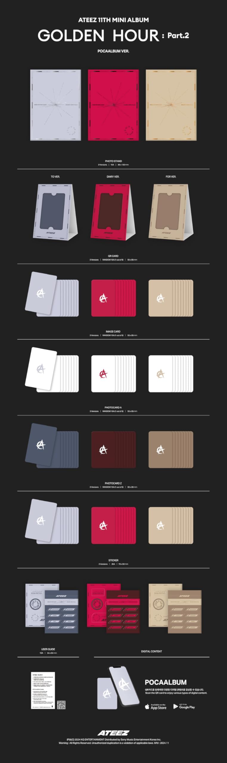 新品未開封 ATEEZ GOLDEN HOUR pt.2 POCA 30枚セット Amazon.com: AT'EEZ GOLDEN HOUR Part.2 11th Mini Album with