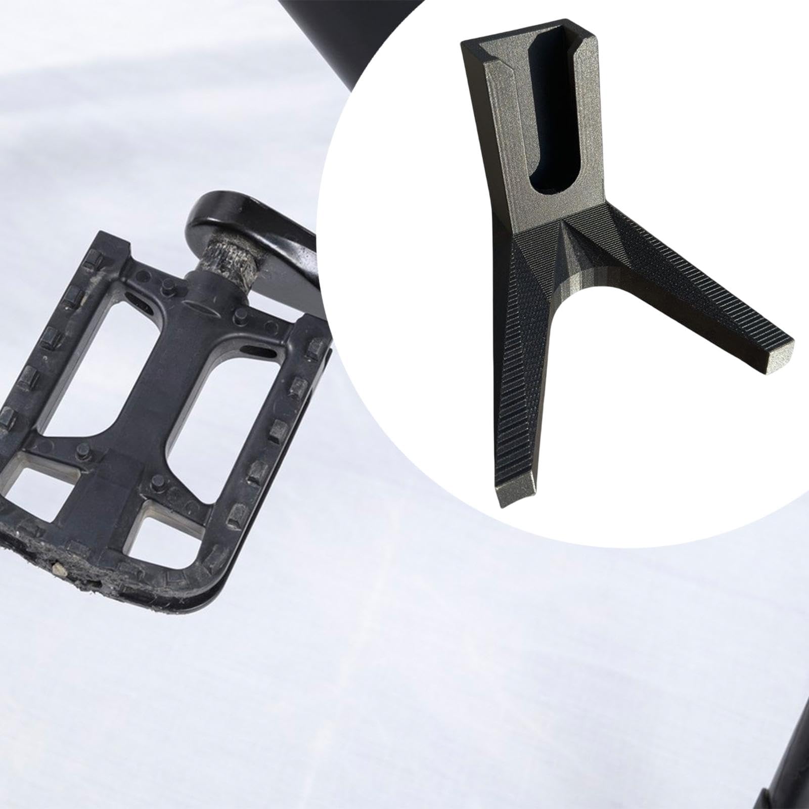 F Fityle Bike Kurbel Kickstandhalter Anti -Slip Flat Stand Kick Stand, Fahrradständer Abnehmbarfür Sporthaus Outdoor, Vollständer geeignet für E-Bikes, Transporträder, Tandems und Fahrräder, Schwarz Baumarkt