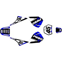 Graphics Kit for YAMAHA PW80 All Years DIVISION Series Blue 16 Mil - On/Off the Road - Dirt pit bike motorcycle sticker, dirtbike racing decal motocross accessories no-plastics