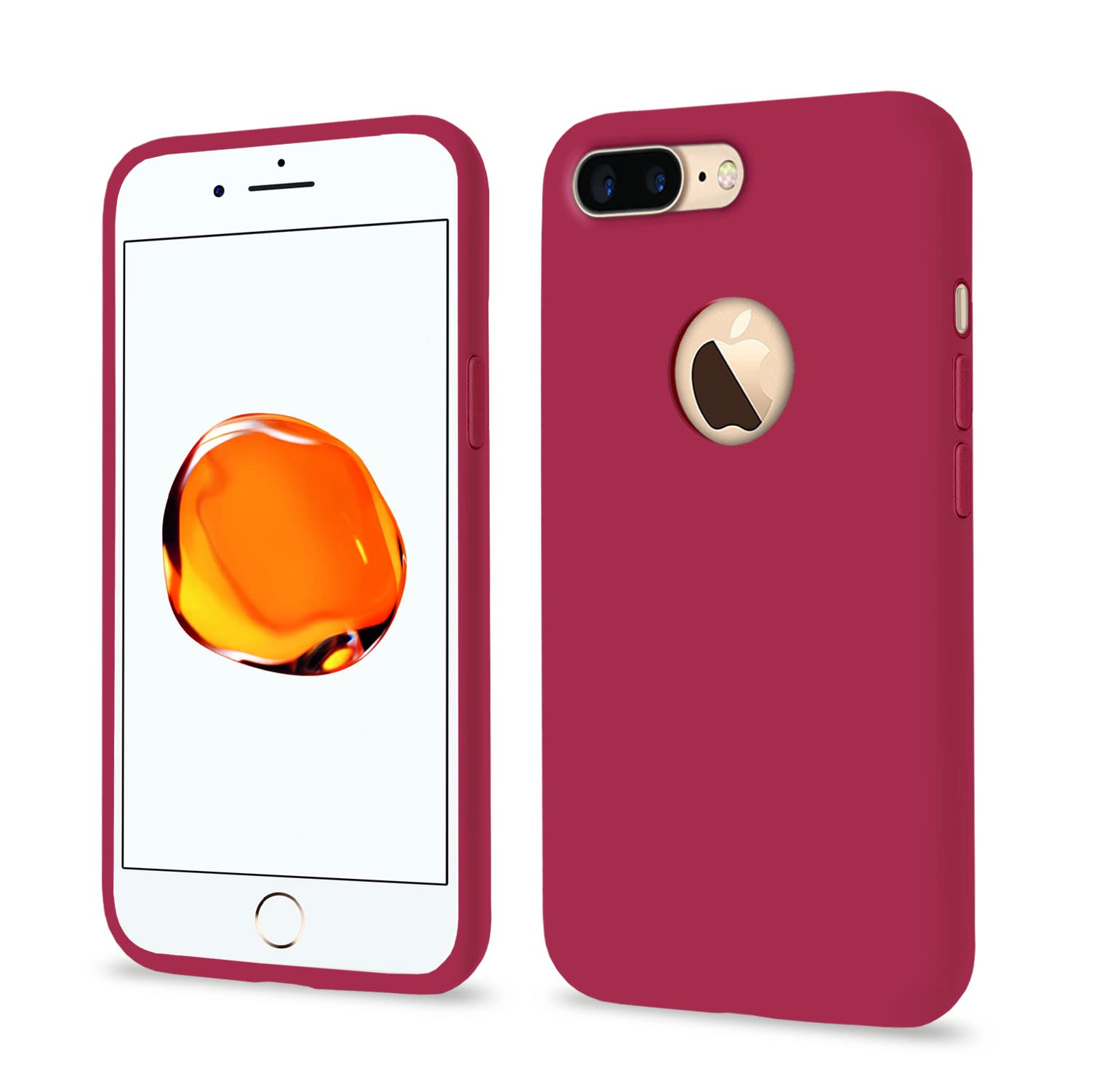 Pikkme Back Cover | Full Camera Protection | Raised Edges | Super Soft Silicone | Bumper Case for iPhone 7 Plus / 8 Plus (Rose Red) (B0C3RP4ZBF) Amazon Price History, Amazon Price Tracker