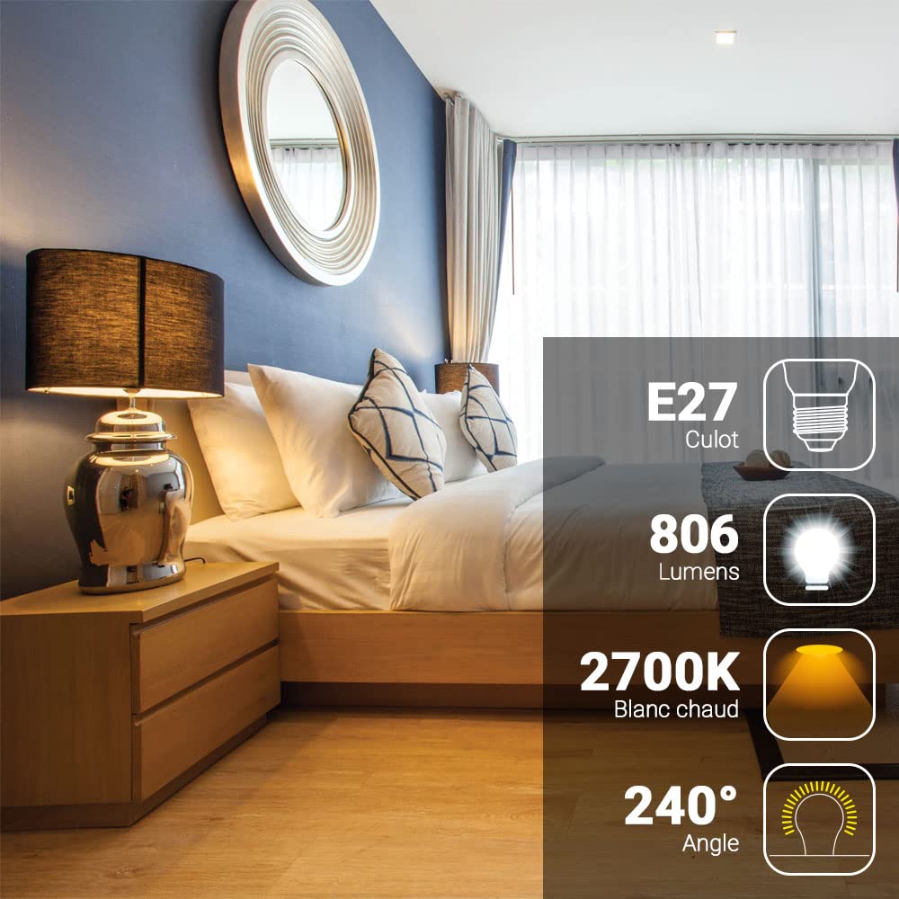 Xanlite EE806G A60 Classique Culot E27-Ampoule Angle D