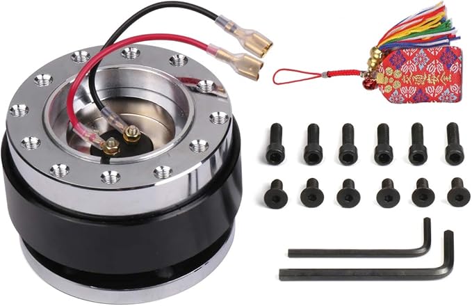 Amazon Co Jp 汎用 ホーン対応 アルミ合金 クイックリリース ステアリング ボス ネジ 工具 お守り付 防錆 耐食性 取付簡単 ハンドルボス 車 バイク