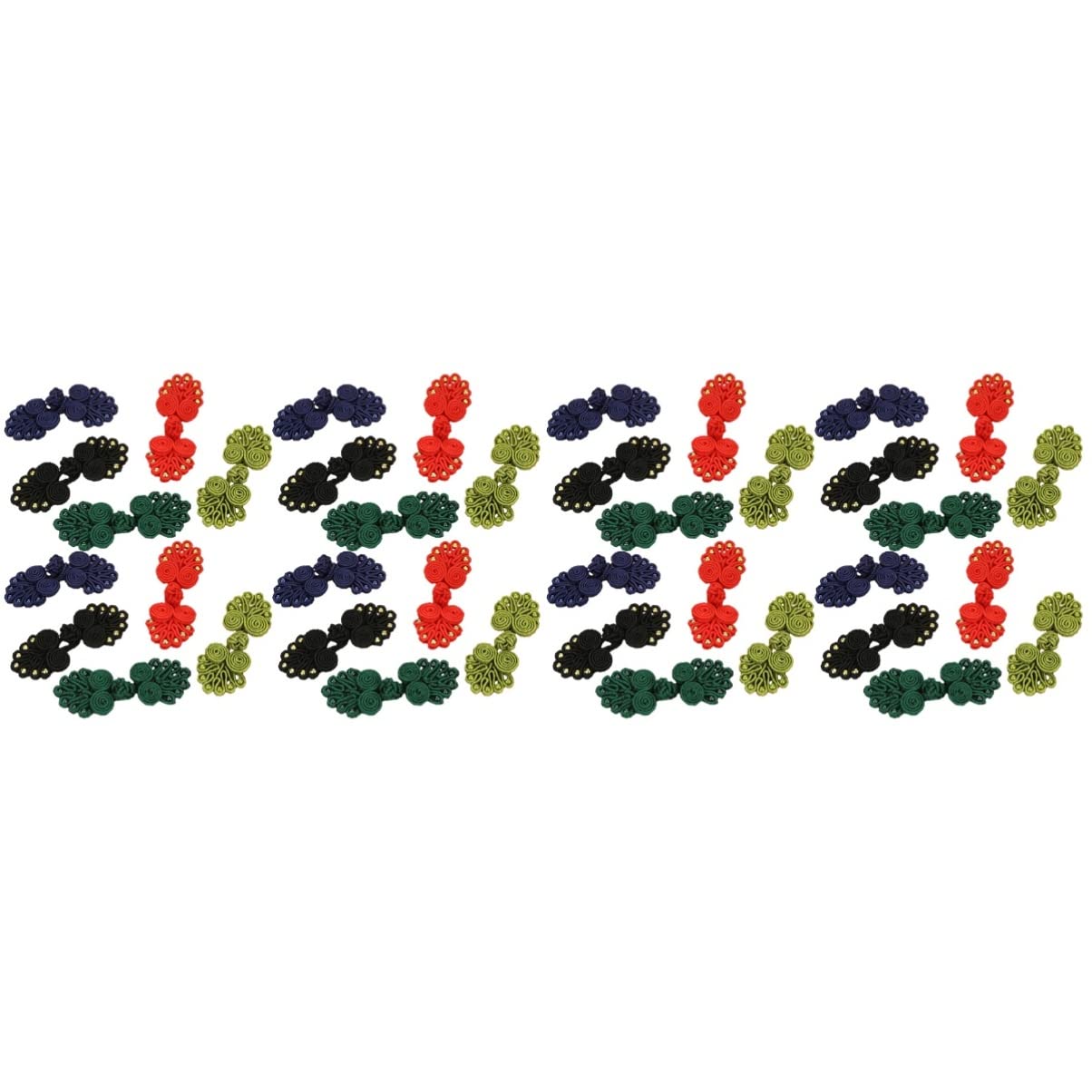 Ciieeo 100pezzi Bottoni Cheongsam Cinesi Colorati Knots Per Abbigliamento e Accessori Fai Da Te Per Cappotti Maglioni e Decorazioni Artigianali