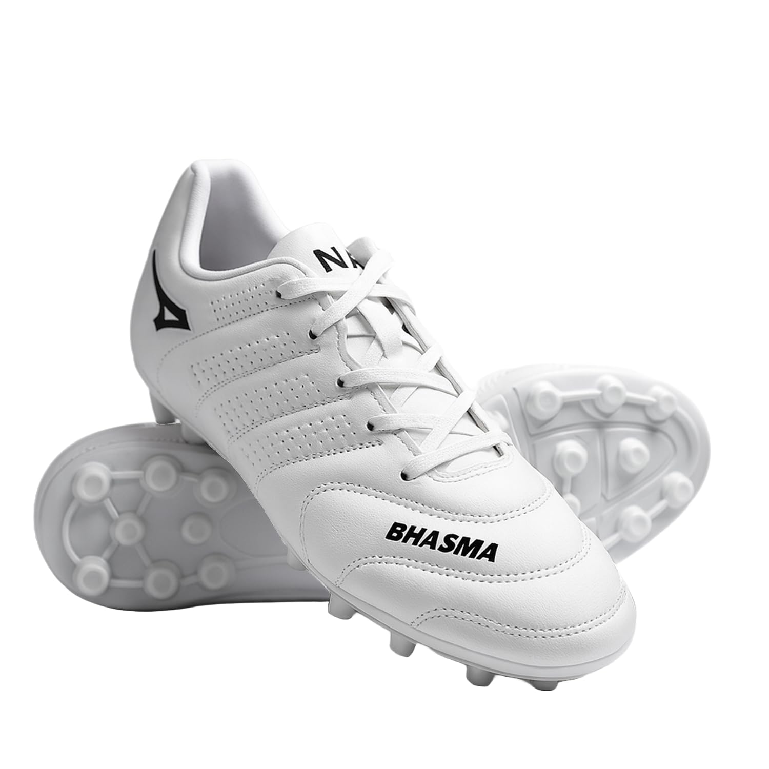 Anza Bhasma Light Weight and Durable Football Boot for Men&Women, Comfortable and Flexible Football Shoes with Multi Purpose Stud, Soccer Shoe (White)