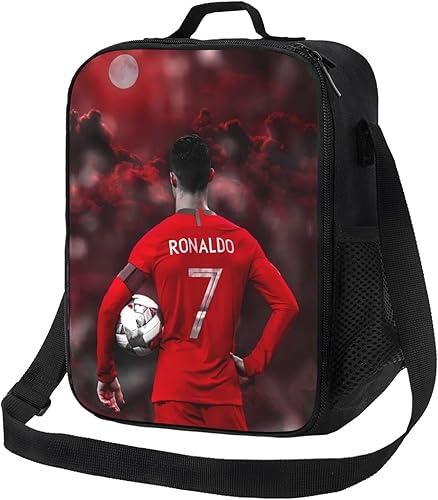 Miniatura 8 de Ronaldo #7 Cr7 - Bolsa de almuerzo aislada, impermeable, reutilizable, lonchera para bolsas de almuerzo