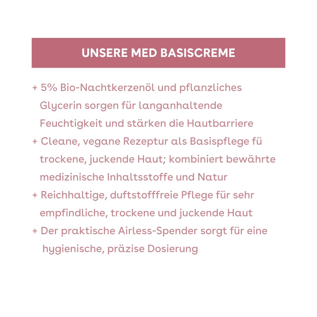 boep med Basiscreme | Basispflege für Problemhaut wie Neurodermitis oder Rosacea | Sehr trockene oder juckende Haut | Zertifizierte Naturkosmetik (500ml)