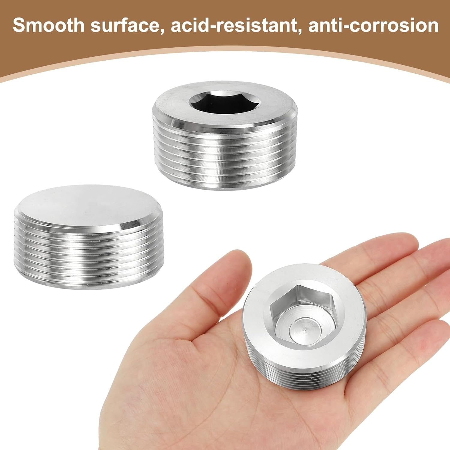Tapón de tope roscado con cabeza hueca hexagonal
