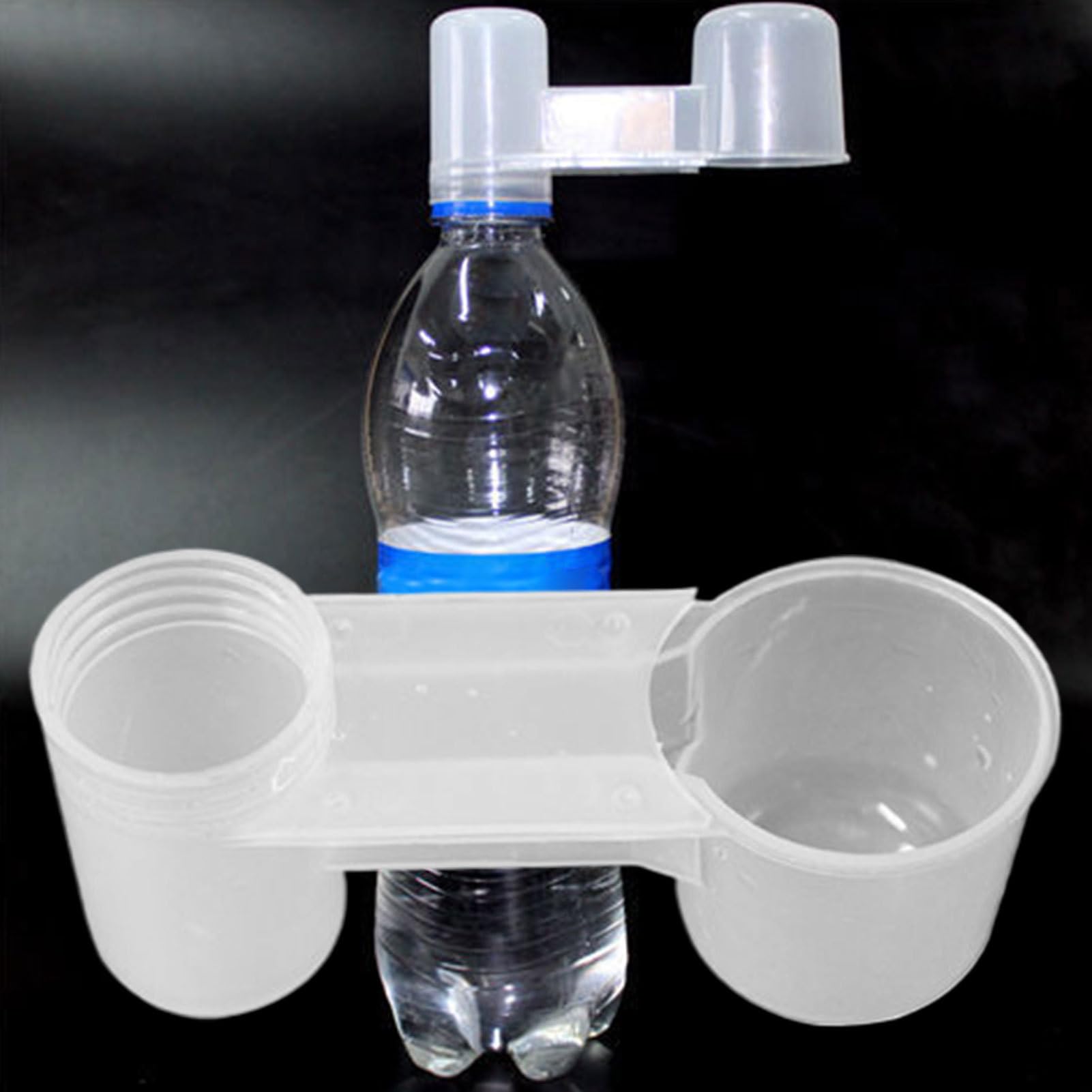 Abbeveratoio per pollame | Abbeveratoio per uccelli a gabbia con bottiglia - Dispenser a due porte per piccioni parrocchetti fringuelli galline giardino casa