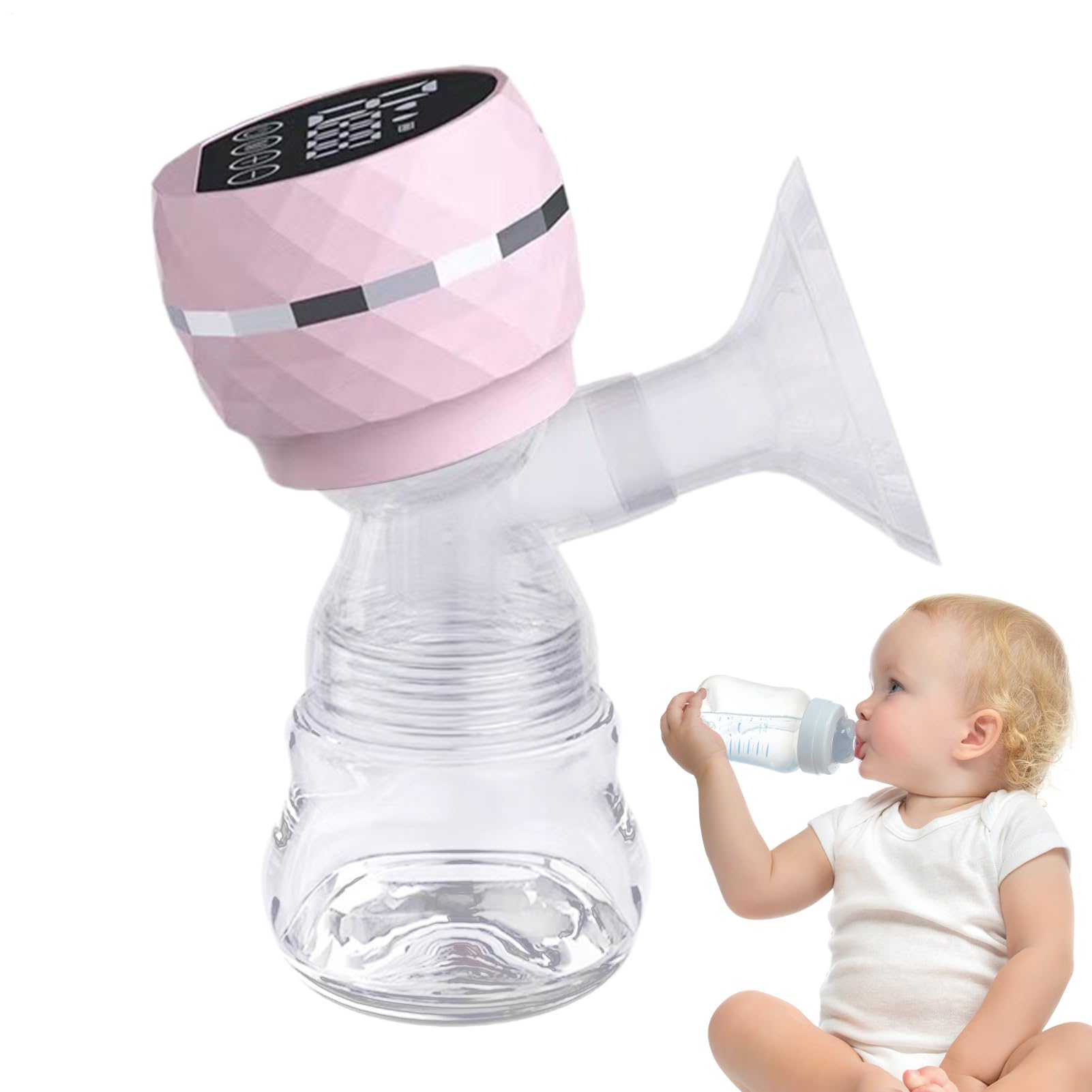 Automatic Breast Pump - Electric Breast Milk Pump - Automatic Pumping Device, Milk Feeding Supplies With 3 Modes, 9 Levels, LED Display For Moms