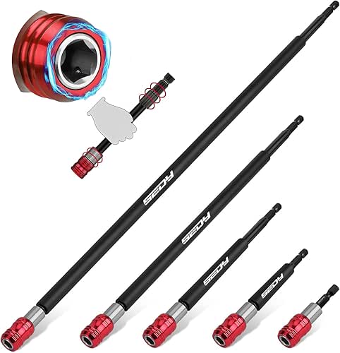5-Piece 2", 4", 6", 12", 17" Extra Long Magnetic Screwdriver