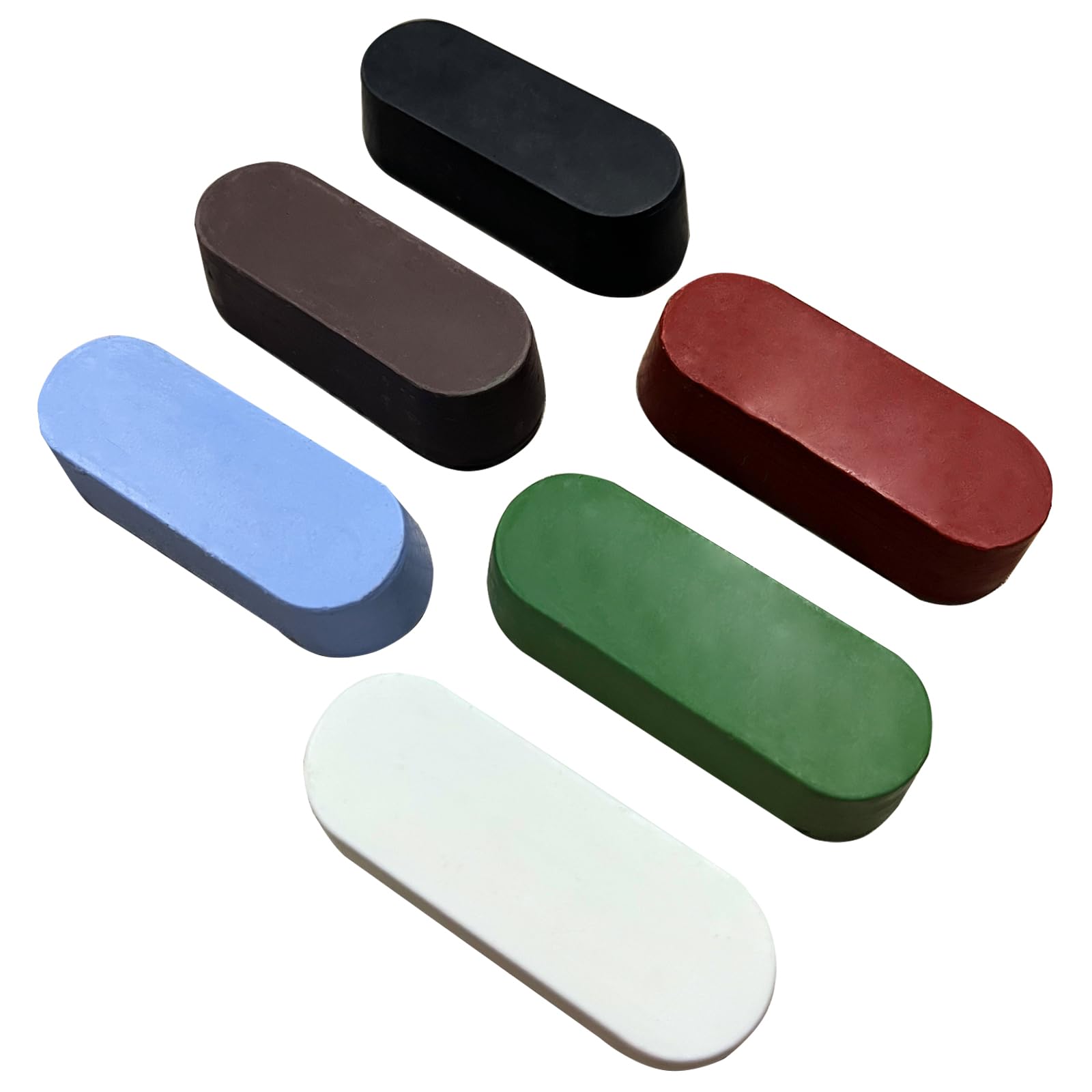 Neeki 6 Pcs Metal Polishing Buffing Compound for Buffing Wheel, Polish Paste, Each Colors Represent Different Coarse and Fine Grit, Suitable for