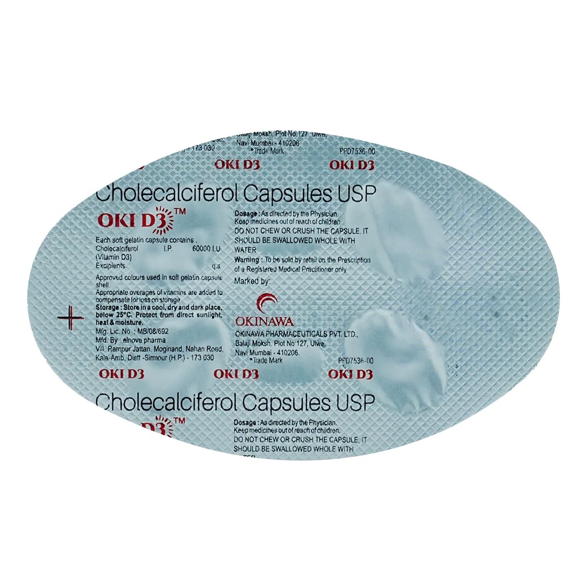 OKI D3 60K - Strip of 4 Softgel Capsules