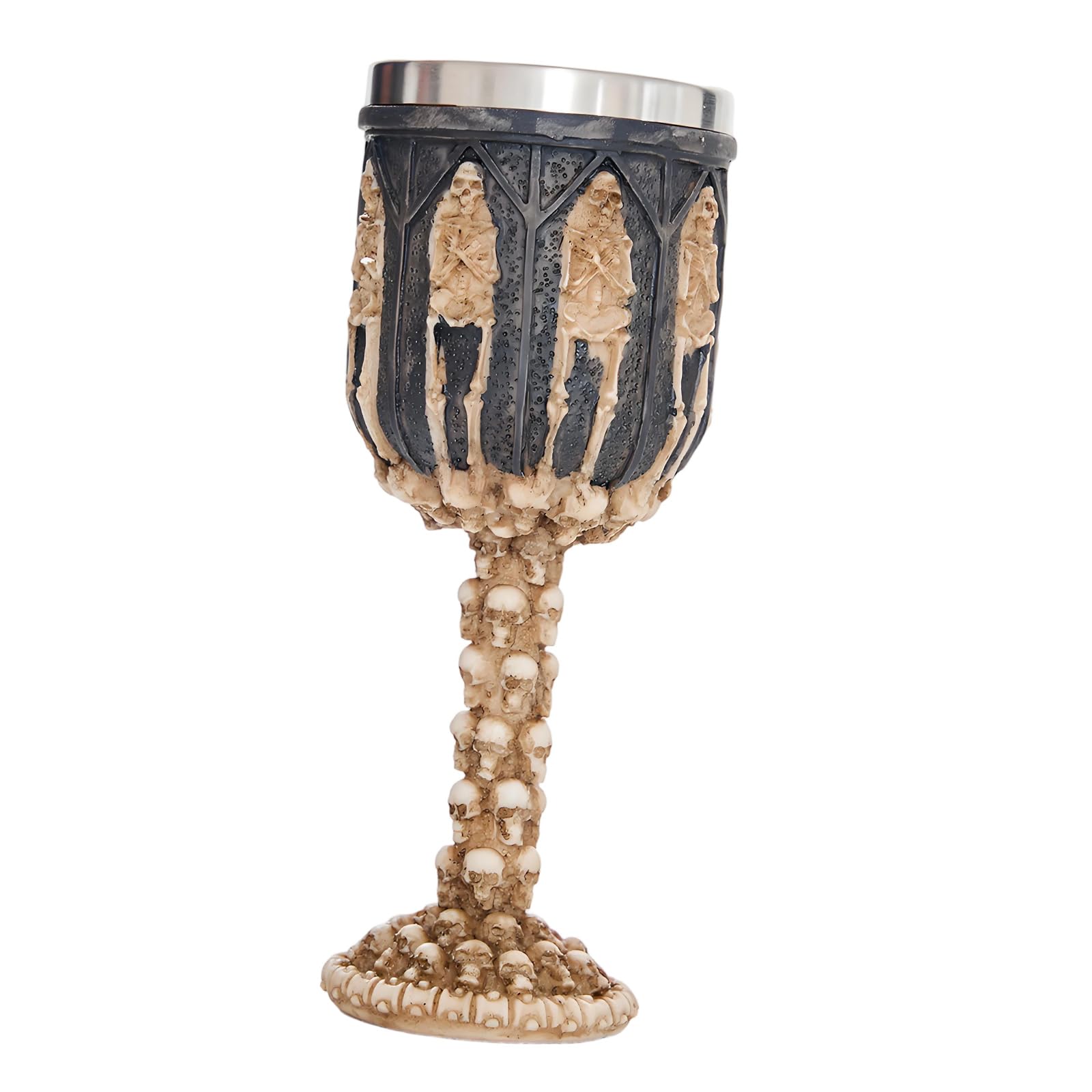 our fave Themed Resin Skull Wine Glass with Stainless Steels Insert Drinking Cup for Horror Lover and Collectors Rosin Skull Cup Rustless