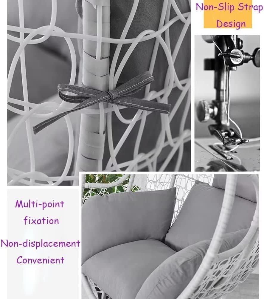 Hängesessel Kissenbezug Waschbar Drehstuhl Kissenbezug Dicker Eierstuhl Terrasse Kissenbezug für Garten Freizeit (Keine Füllung) Outdoor Möbel Zubehör
