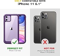 Vista 7 de DIACLARA - Funda transparente compatible con iPhone XR 6.1 pulgadas 2018