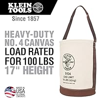 Vista 2 de Klein Tools 5104 bolsa de trabajo con puntos de conexión, de lona con fondo de piel.