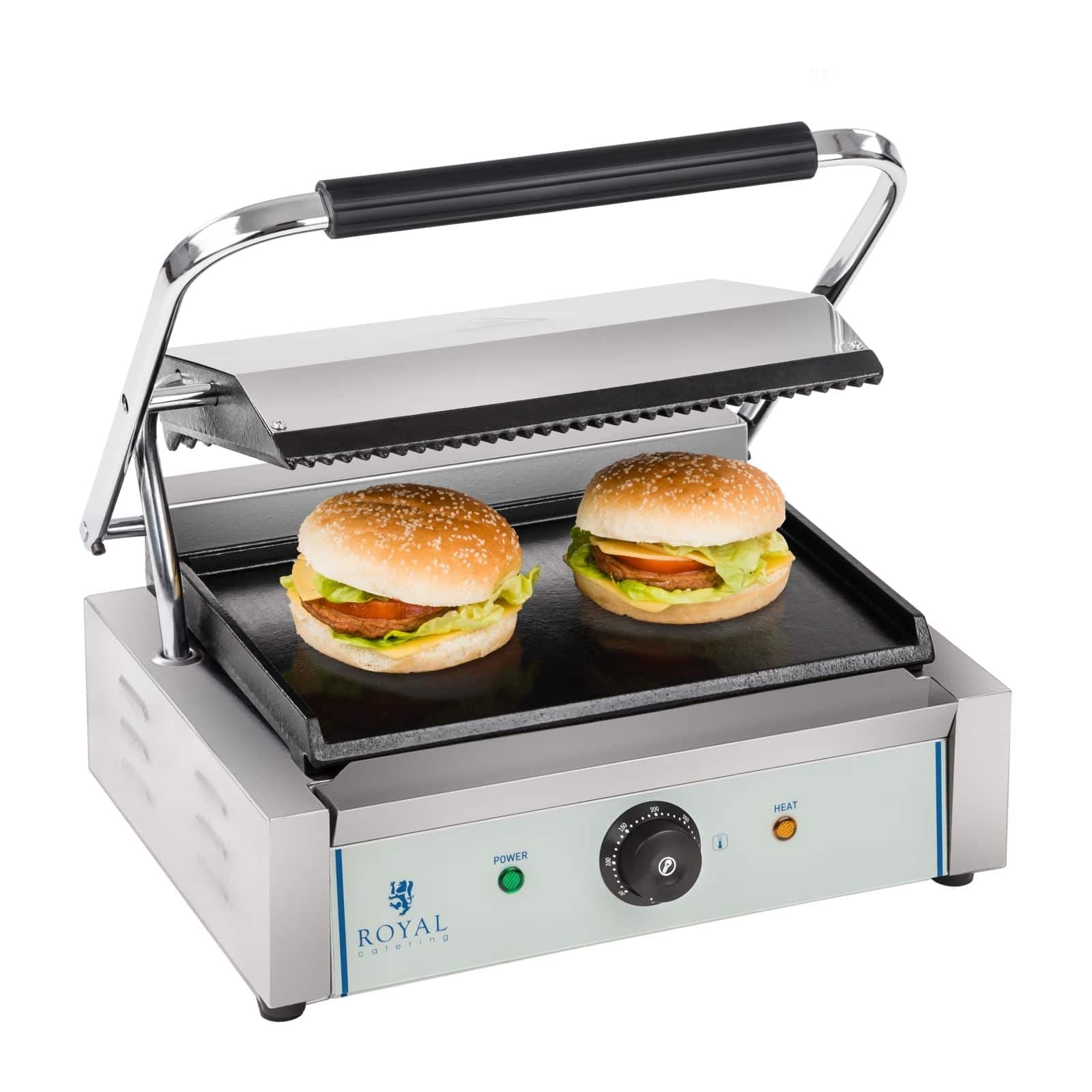 Royal Catering - RCKG-2200 - Piastra panini - 1 x 2.200 Watt