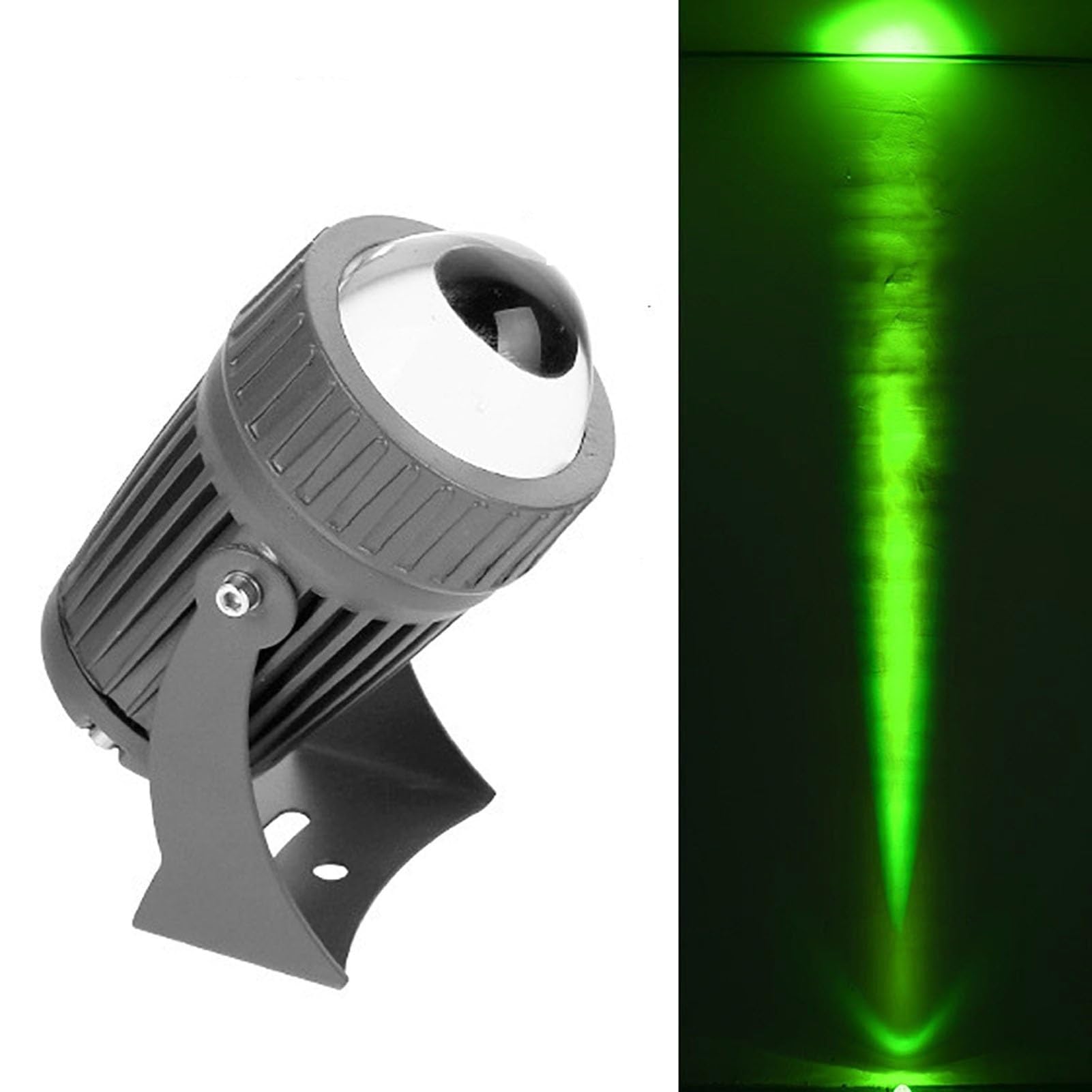 GUODDM Led Beam Light - 10W Narrow Beam Floodlights, RGB with Remote Control Rotation Spotlight, IP67 Waterproof Remote Lighting Spotlights, Adjustable Beam Angle Up Lights(Green,12v)