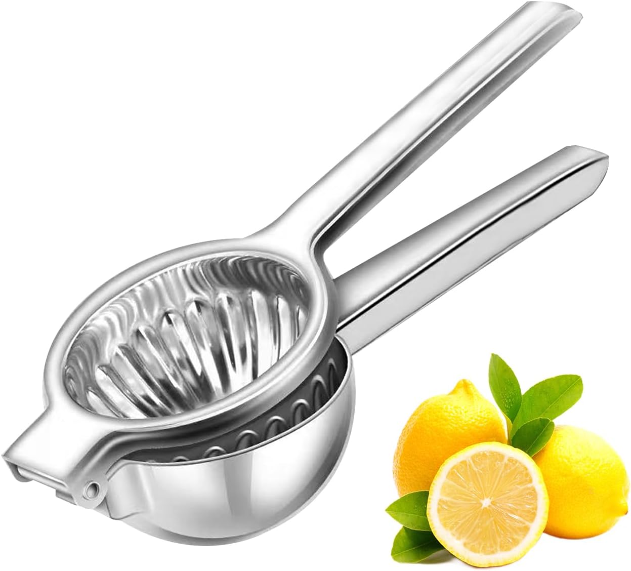 Presse-agrumes Manuel En Acier Inoxydable - Pour Citrons, Oranges, Facile à Utiliser, Lave-vaisselle Safe, 23x8 Cm - 4