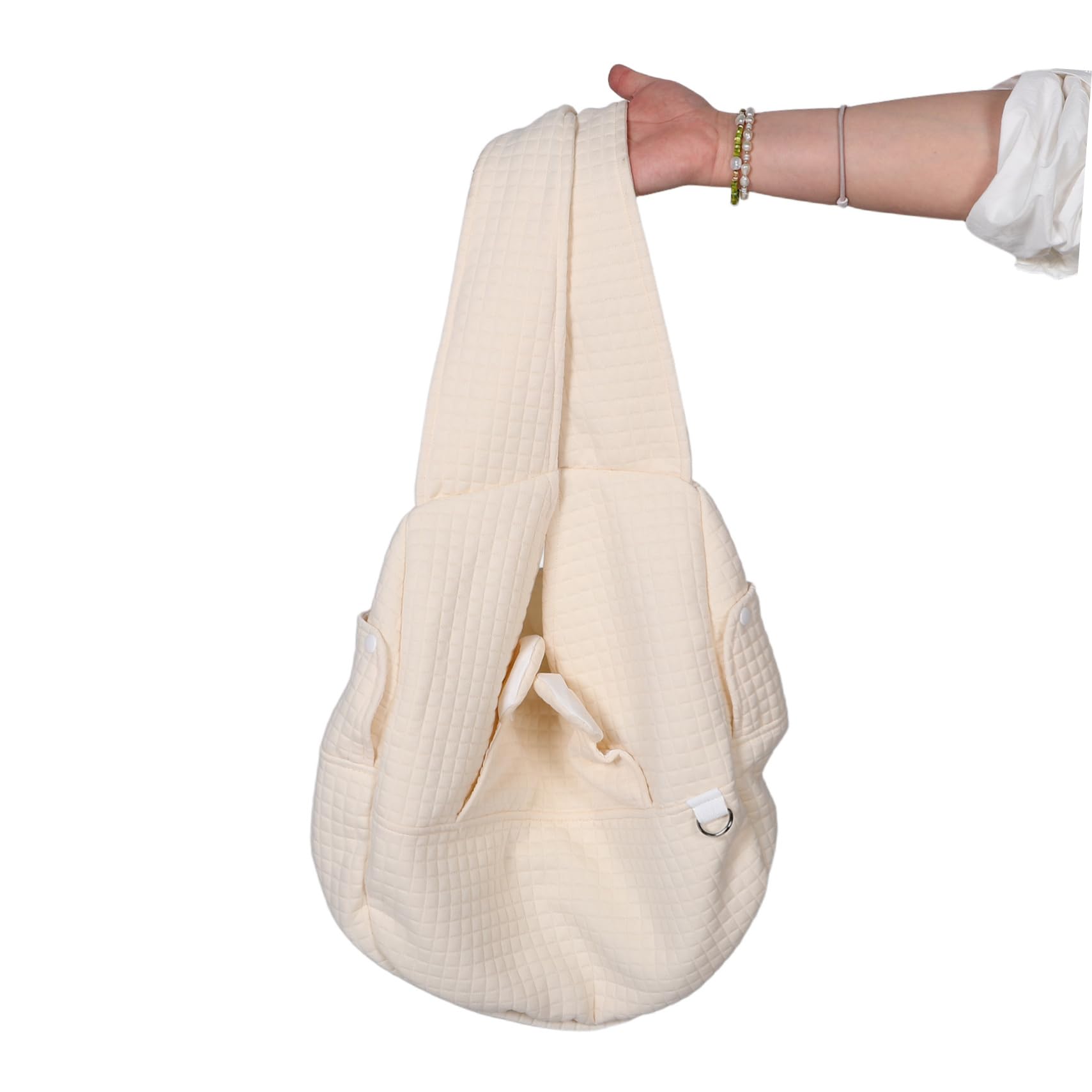 GANAZONO Welpenrucksack aus Baumwolle mit Atmungsaktivem Material und Transparentem Fenster Kleiner Haustier Tragerucksack für Reisen und Wandern mit Mehreren Fächern und Crossbody Design
