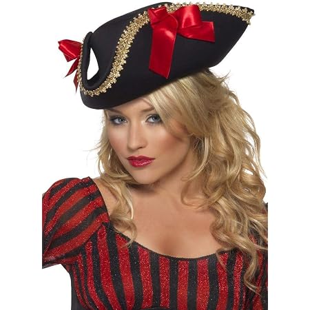 Wicked Costumes - Cappello da pirata da donna, accessorio per costume da  carnevale, con piuma : Wicked Costumes: Amazon.it: Abbigliamento