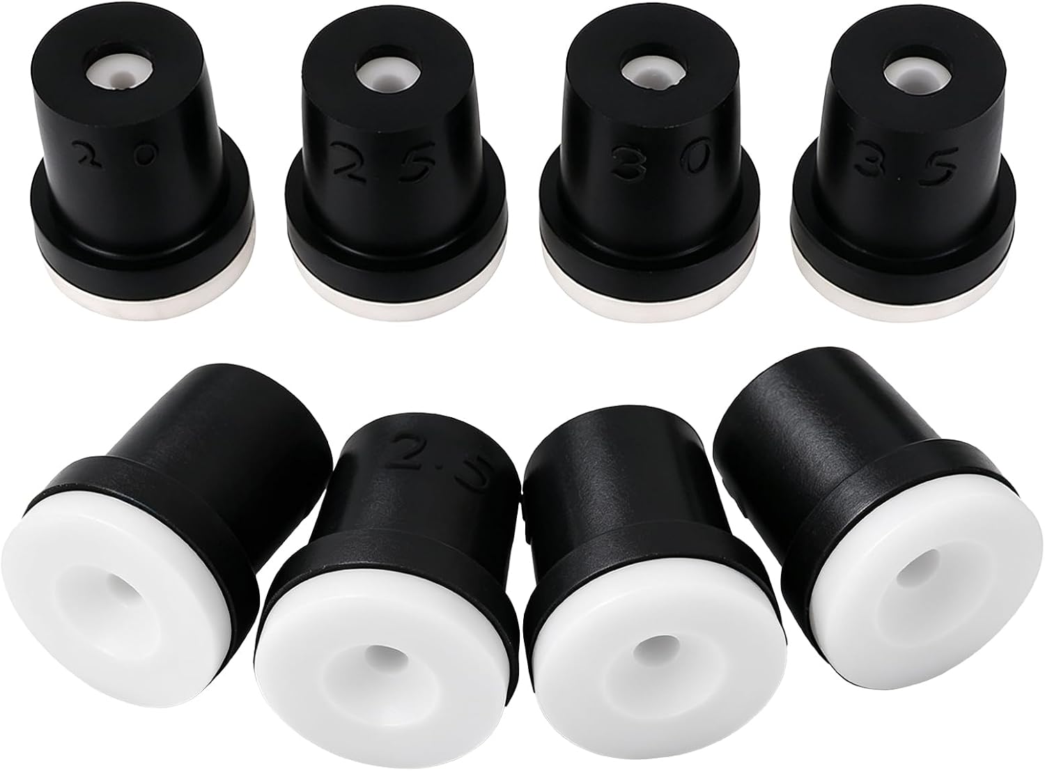 8pcs Sandblaster Nozzle Tips, 2/2.5/3/3.5mm Sand Blaster Nozzle | 4 Sizes Ceramic Rubber Abrasive Blast Sandblaster Nozzle Tips Replacement for Rust Removal, Paint Stripping on Surface