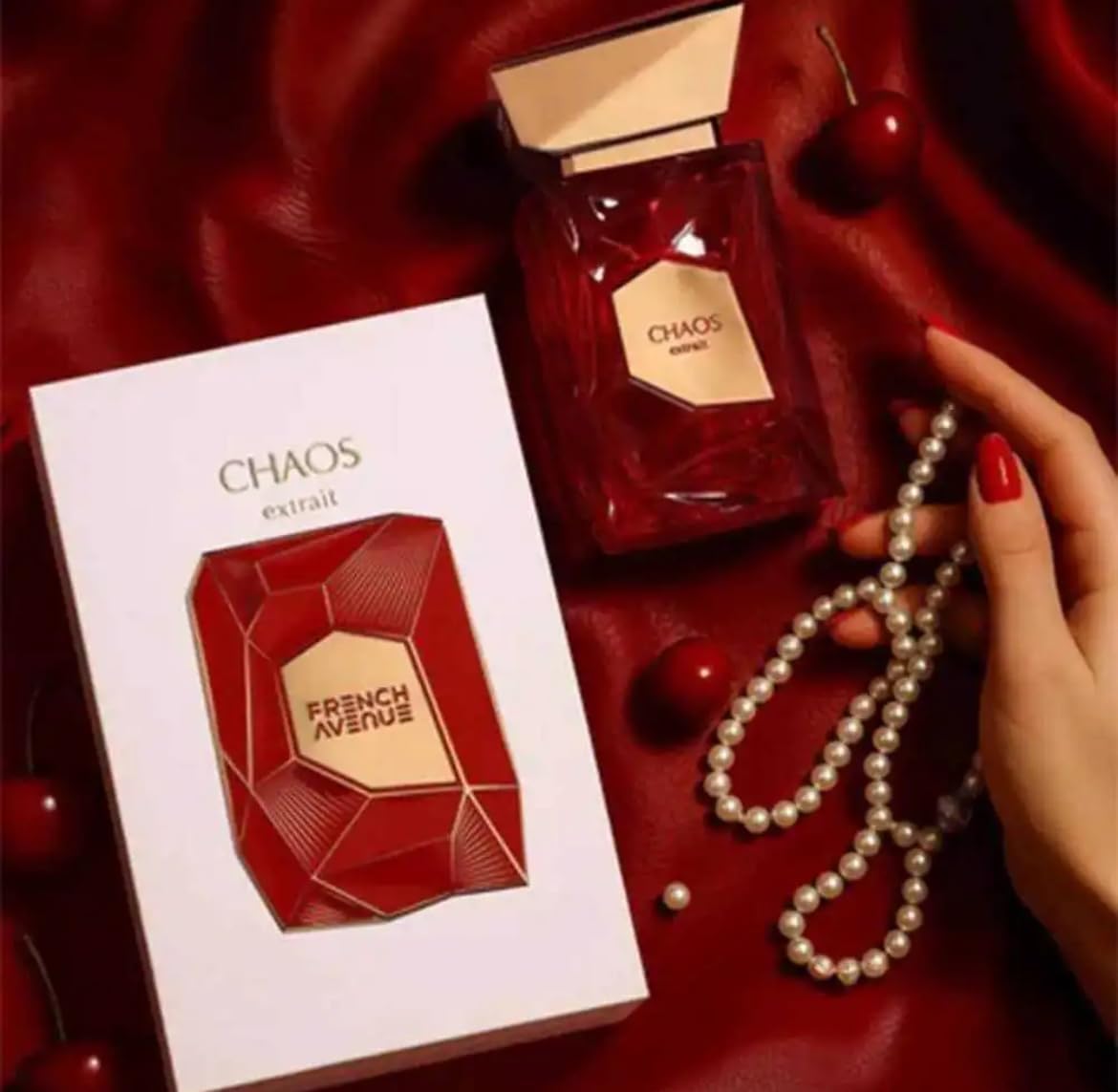 French_Avenue Chaos Extrait de Parfum 100ml – Fruchtig-ledriger Unisexduft mit Kirsche, Iris & Vanille – Nischenduft mit Moos & roten Früchten – Lang anhaltendes Parfum für Damen & Herren