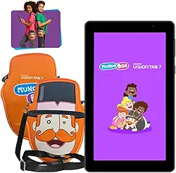 Tablet Infantil Positivo Vision TAB 7 Mundo Bita - Octa-Core 3GB RAM 64GB Armazenamento, Tela 7” IPS, Bateria 3100mAh, Android 14 Go, Wi-fi - Preto - Inclui 2 itens de proteção (capa e bolsa)